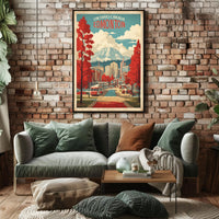 Edmonton Vintage Travel Cityscape Adventure Poster PosterGoat