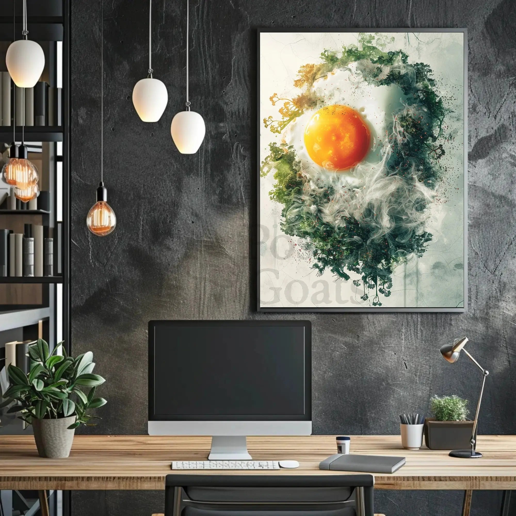Egg and Nature Dreamscape Surrealism Artistic Poster PosterGoat