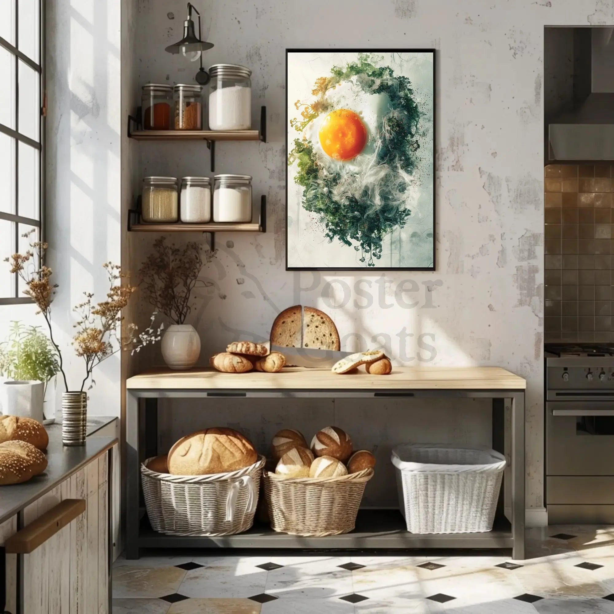 Egg and Nature Dreamscape Surrealism Artistic Poster PosterGoat