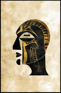 Egyptian Pharaoh Geometric Art Poster - Abstract or Artistic Poster PosterGoat