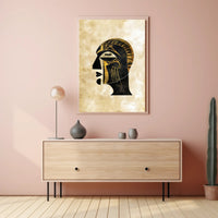 Egyptian Pharaoh Geometric Art Poster - Abstract or Artistic Poster PosterGoat