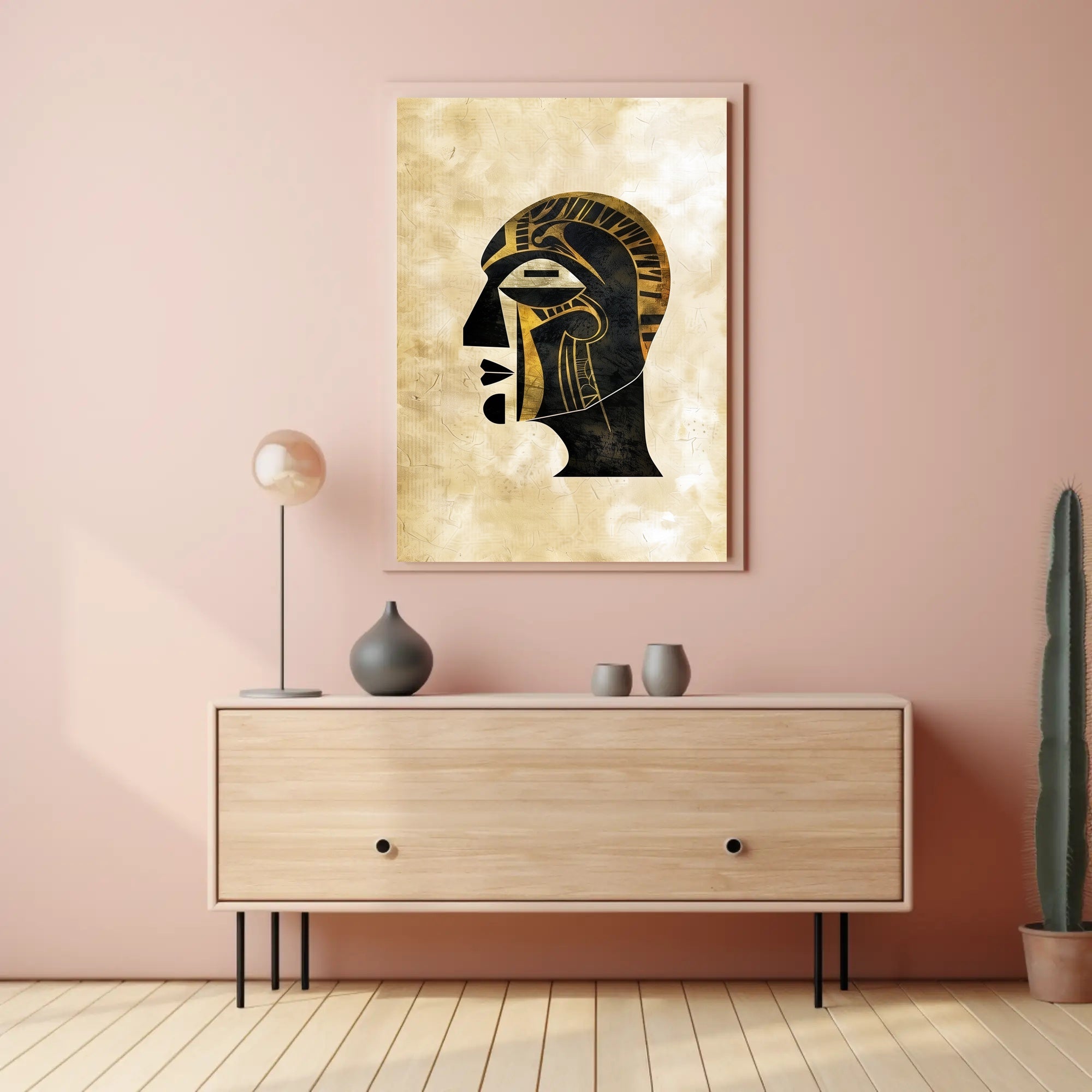 Egyptian Pharaoh Geometric Art Poster - Abstract or Artistic Poster PosterGoat