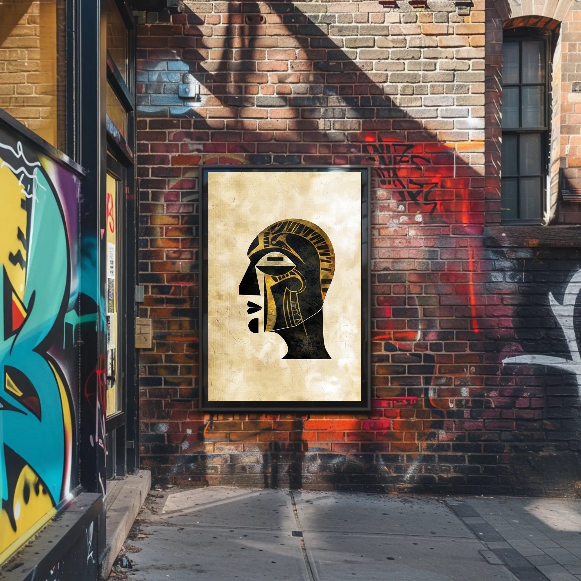 Egyptian Pharaoh Geometric Art Poster - Abstract or Artistic Poster PosterGoat