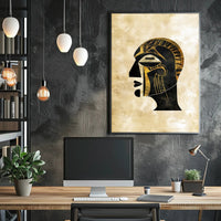 Egyptian Pharaoh Geometric Art Poster - Abstract or Artistic Poster PosterGoat
