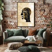 Egyptian Pharaoh Geometric Art Poster - Abstract or Artistic Poster PosterGoat