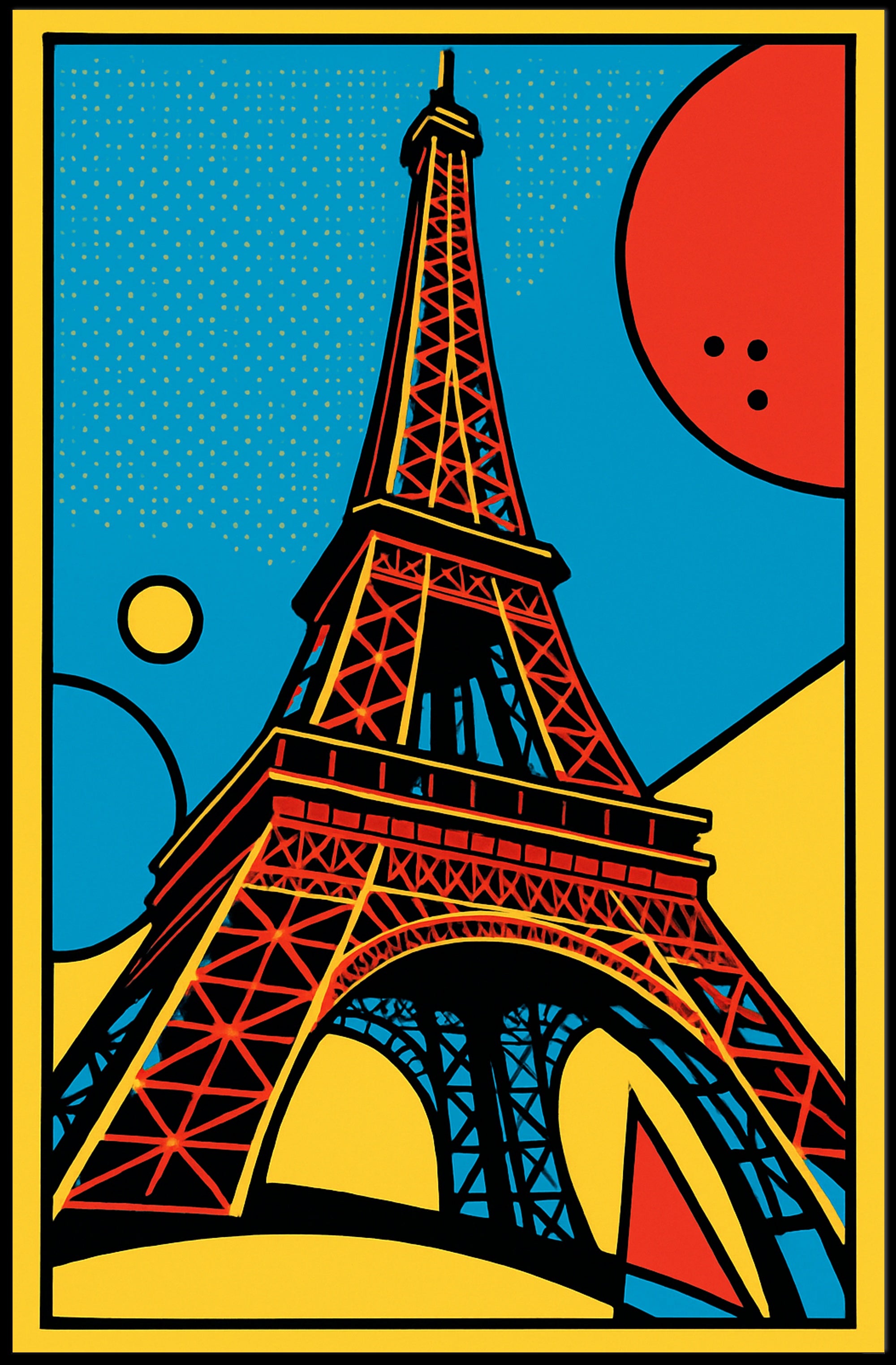 Eiffel Tower Pop Art Poster PosterGoat