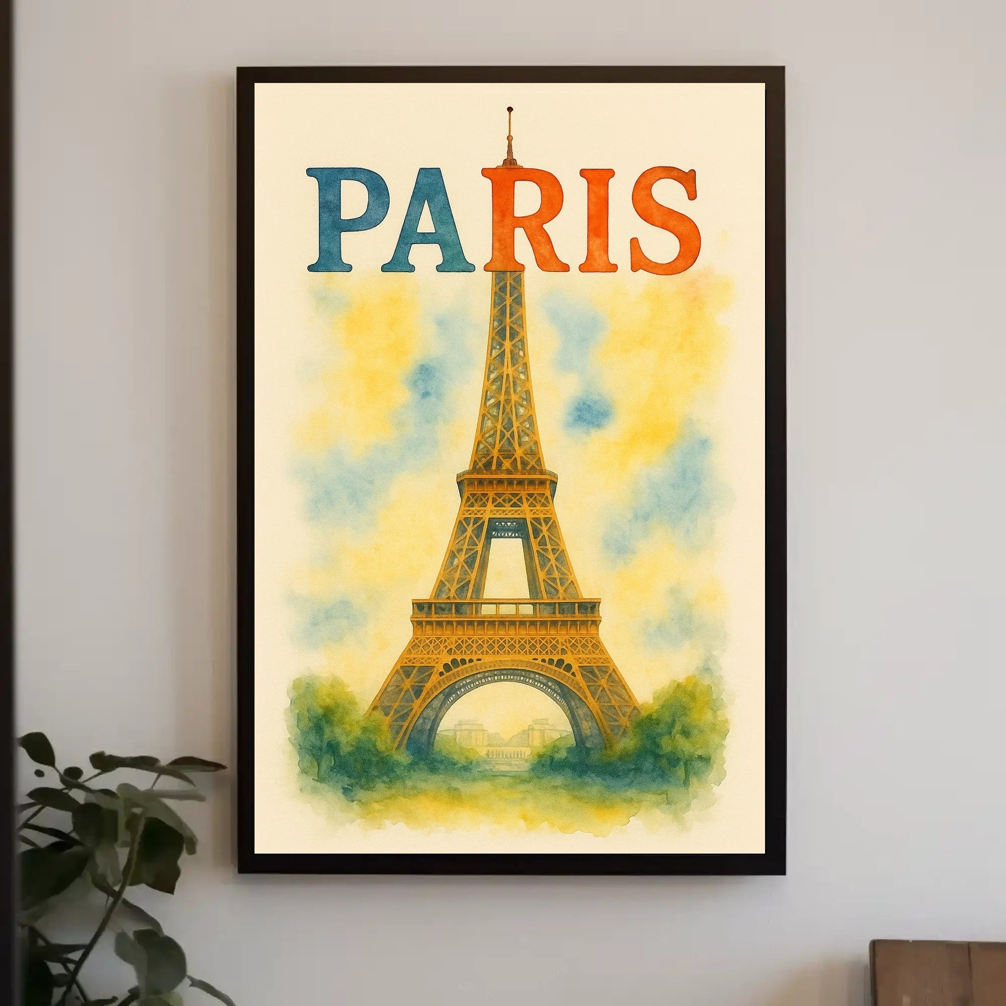 Eiffel Tower Vibrant Romantic Travel Poster PosterGoat