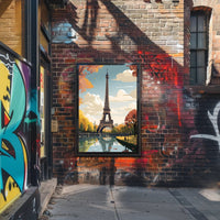 Eiffel Tower in Autumnal Scene Travel Poster PosterGoat