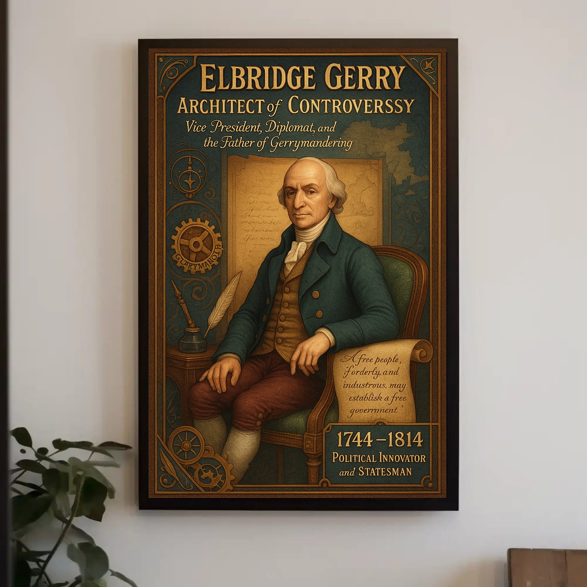 Elbridge Gerry Architect of Controversy Poster PosterGoat