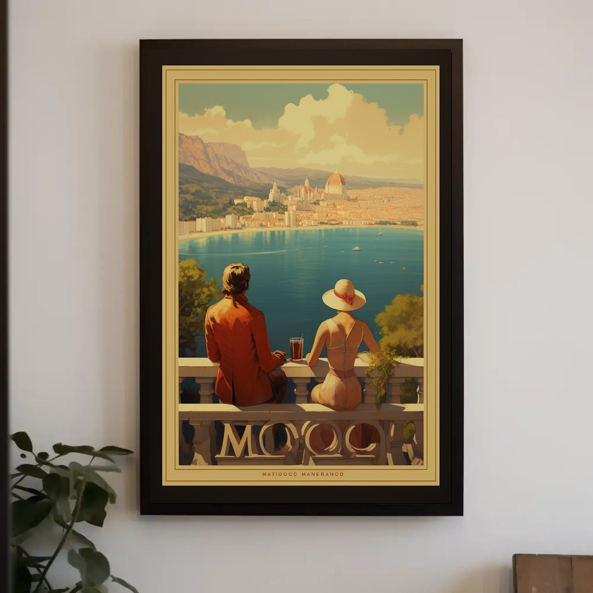 Elegant Mediterranean Balcony Scene: Travel Poster PosterGoat