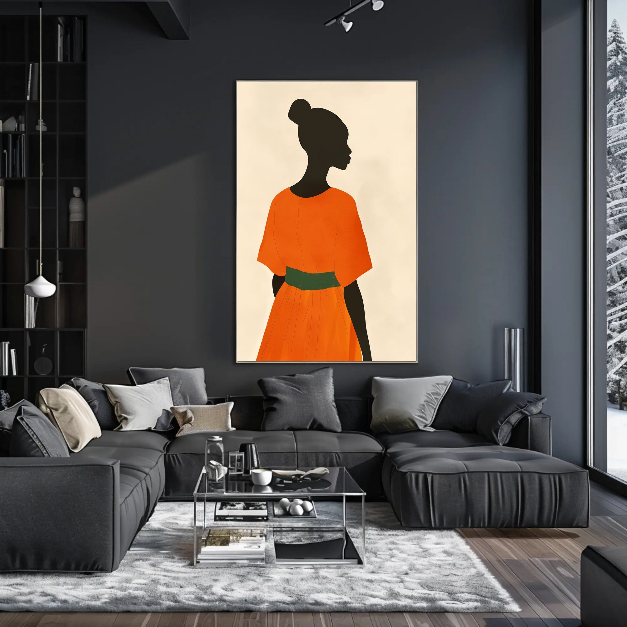 Elegant Minimalist Silhouette Art Poster - Artistic Poster PosterGoat