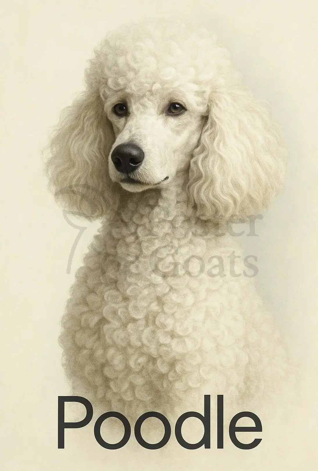 Elegant Poodle Artistry in Minimalist Dog Breed Poster PosterGoat