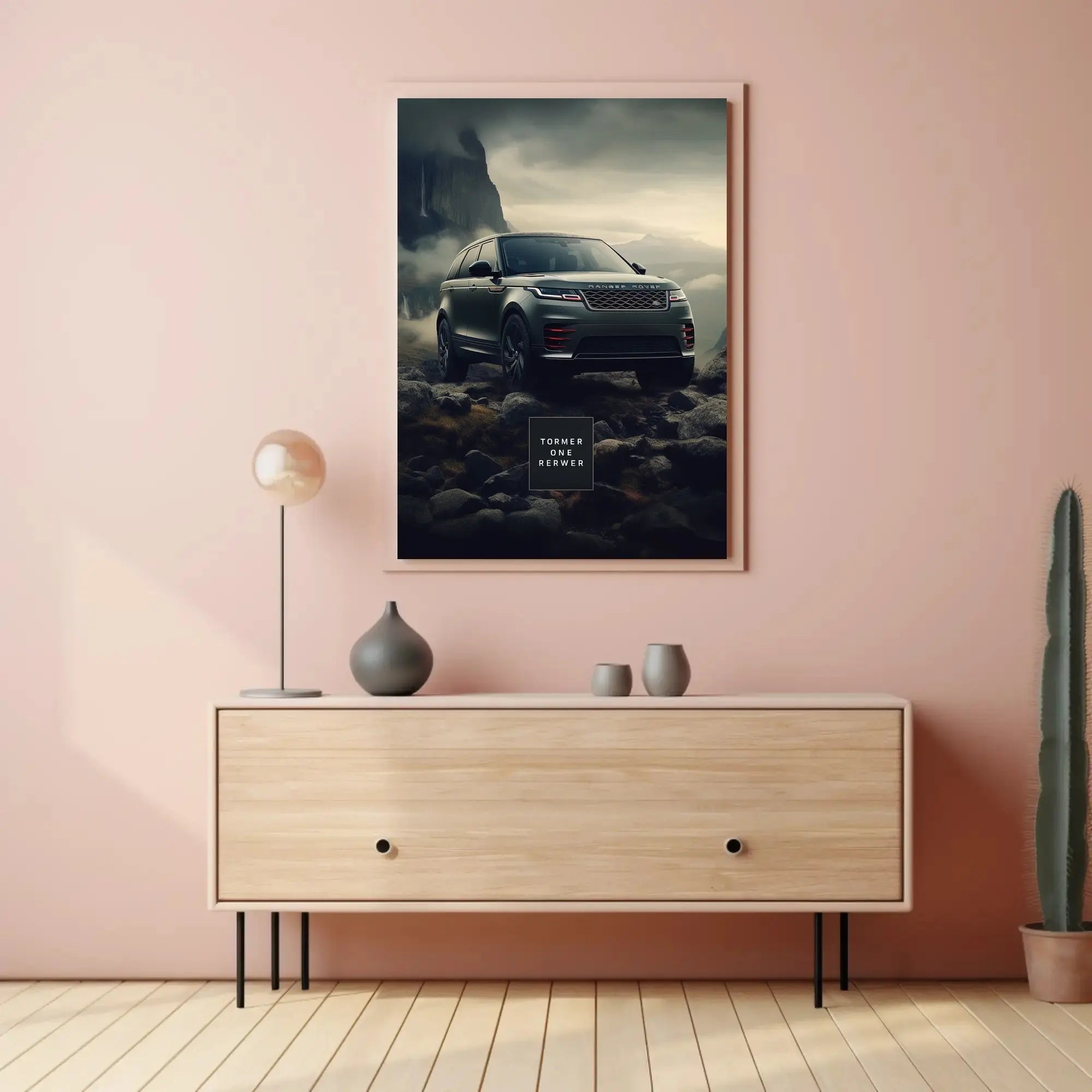 Elegant SUV in Majestic Mountains - Travel Poster PosterGoat