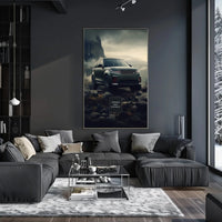 Elegant SUV in Majestic Mountains - Travel Poster PosterGoat