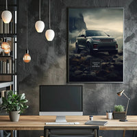 Elegant SUV in Majestic Mountains - Travel Poster PosterGoat