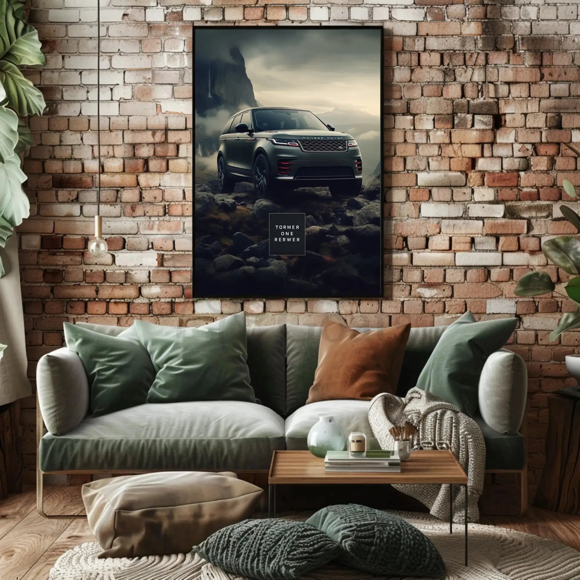 Elegant SUV in Majestic Mountains - Travel Poster PosterGoat