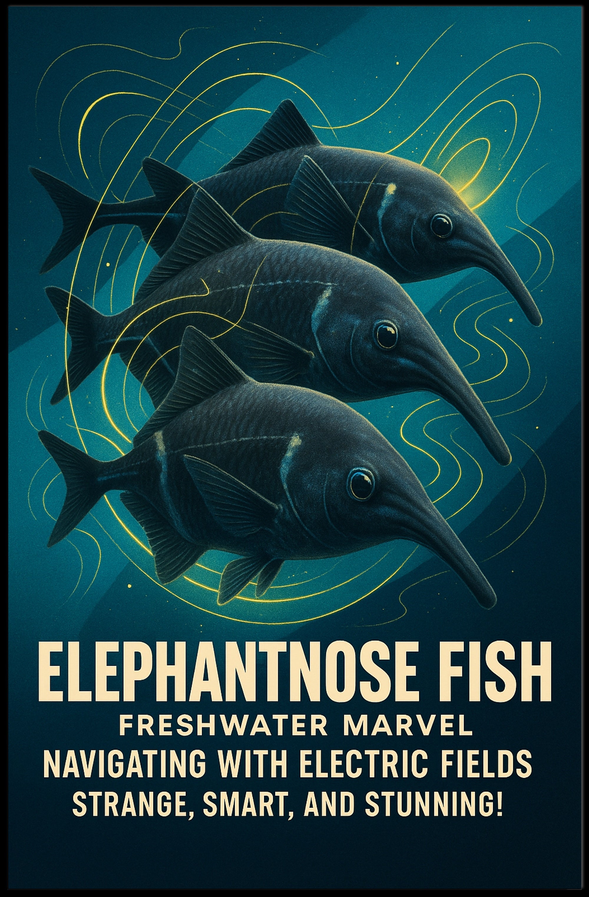 Elephantnose Fish Freshwater Marvel Poster PosterGoat