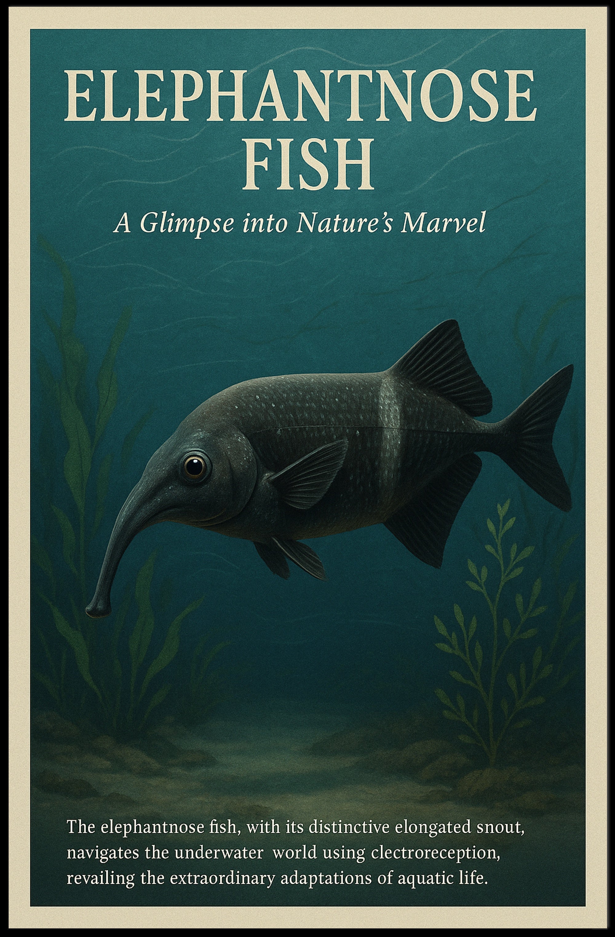 Elephantnose Fish Nature's Marvel Poster PosterGoat