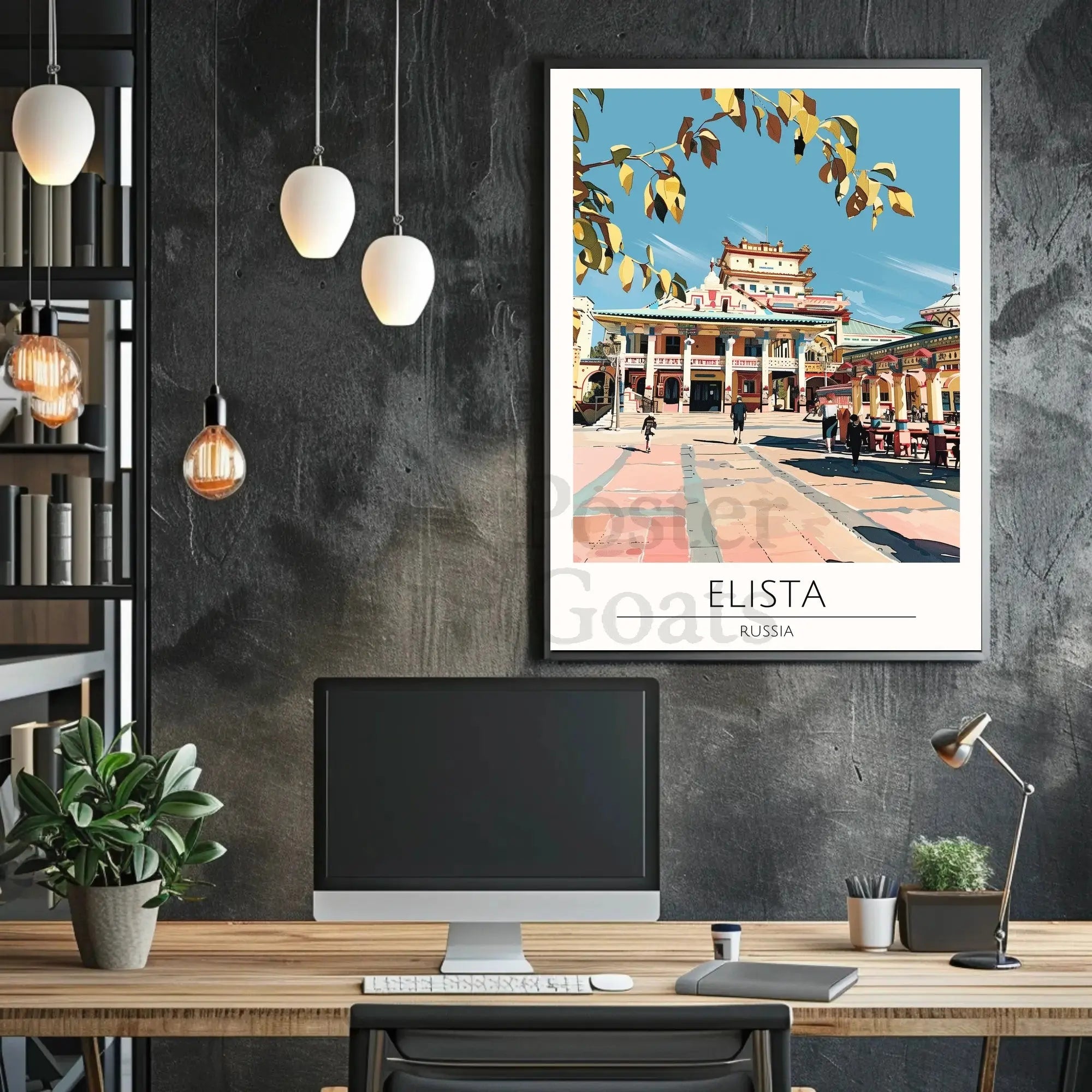 Elista Architectural Essence Travel Poster PosterGoat