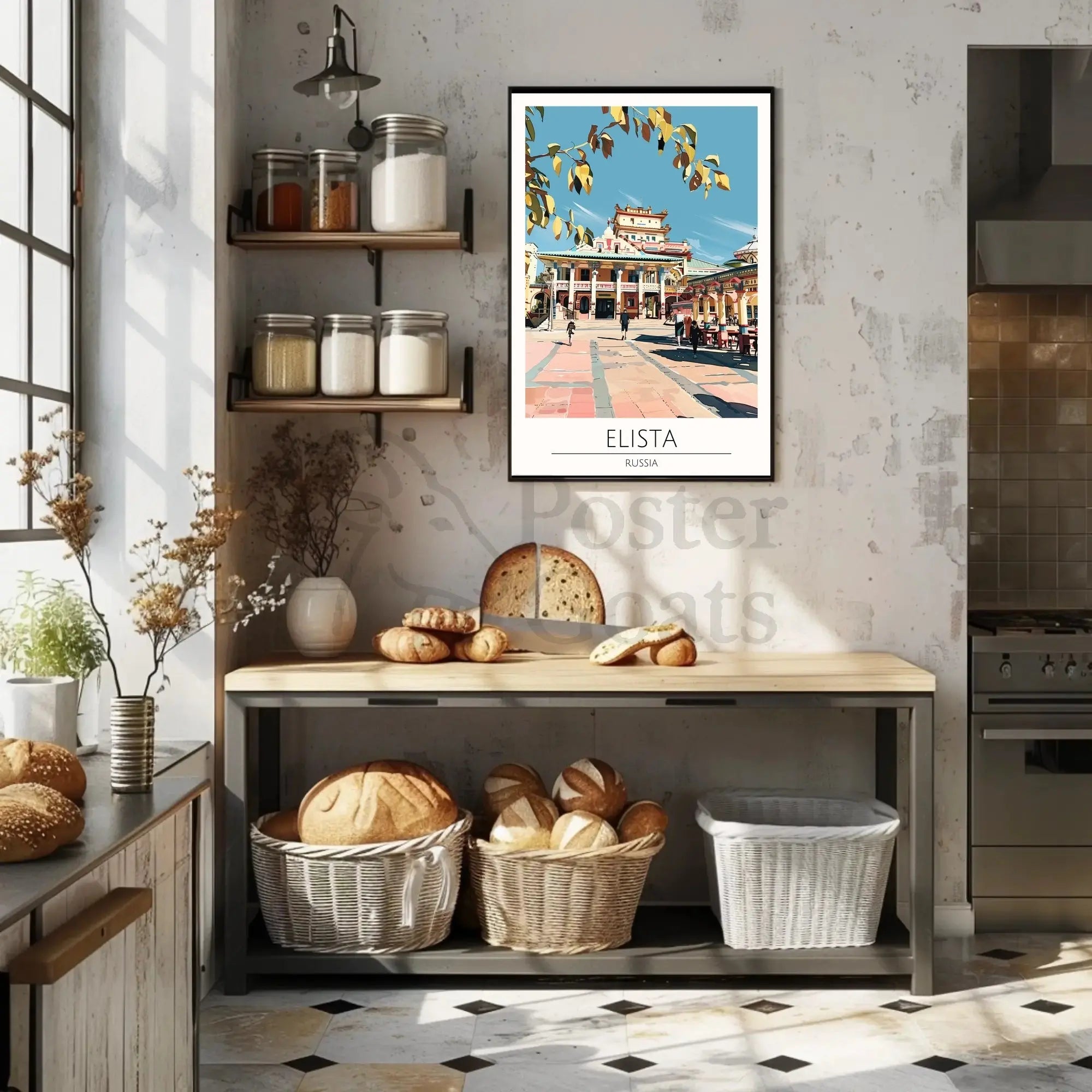 Elista Architectural Essence Travel Poster PosterGoat