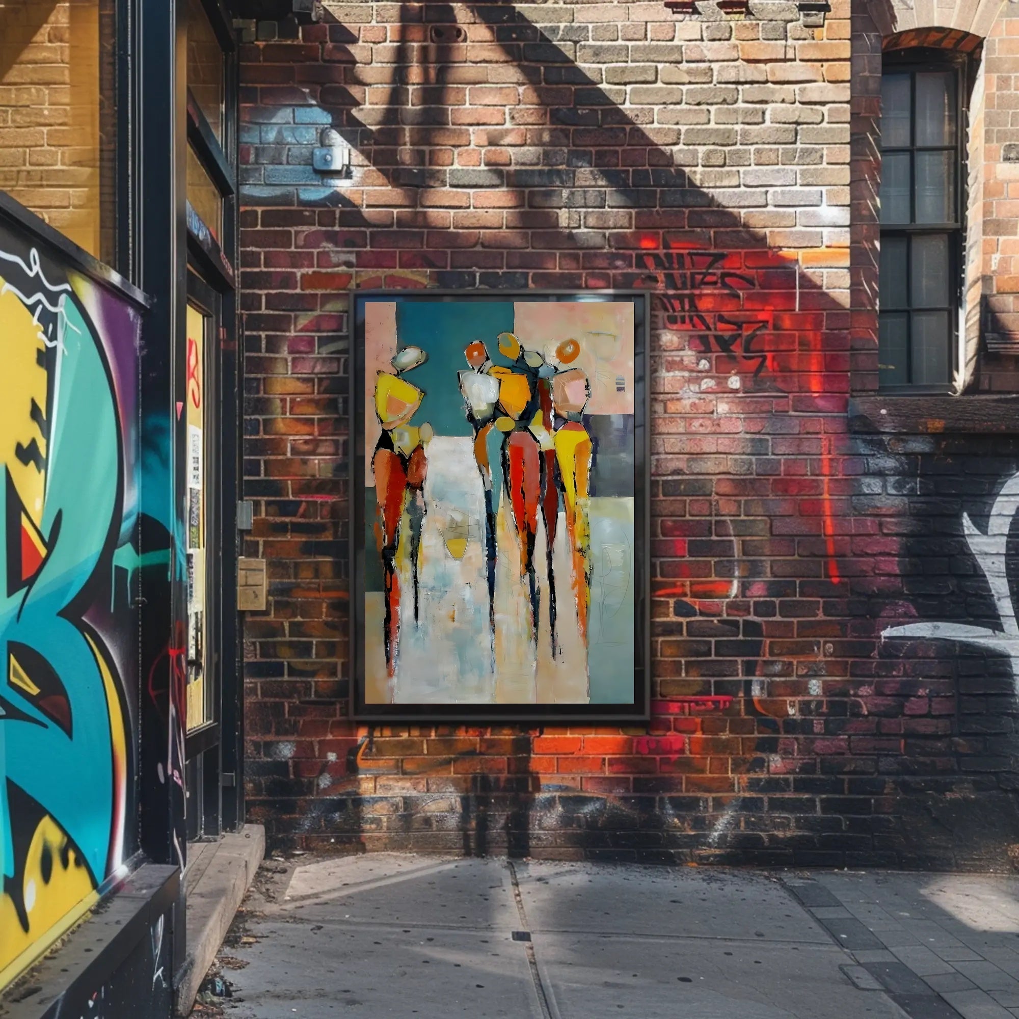 Elongated Humanoid Figures Abstract or Artistic Poster PosterGoat