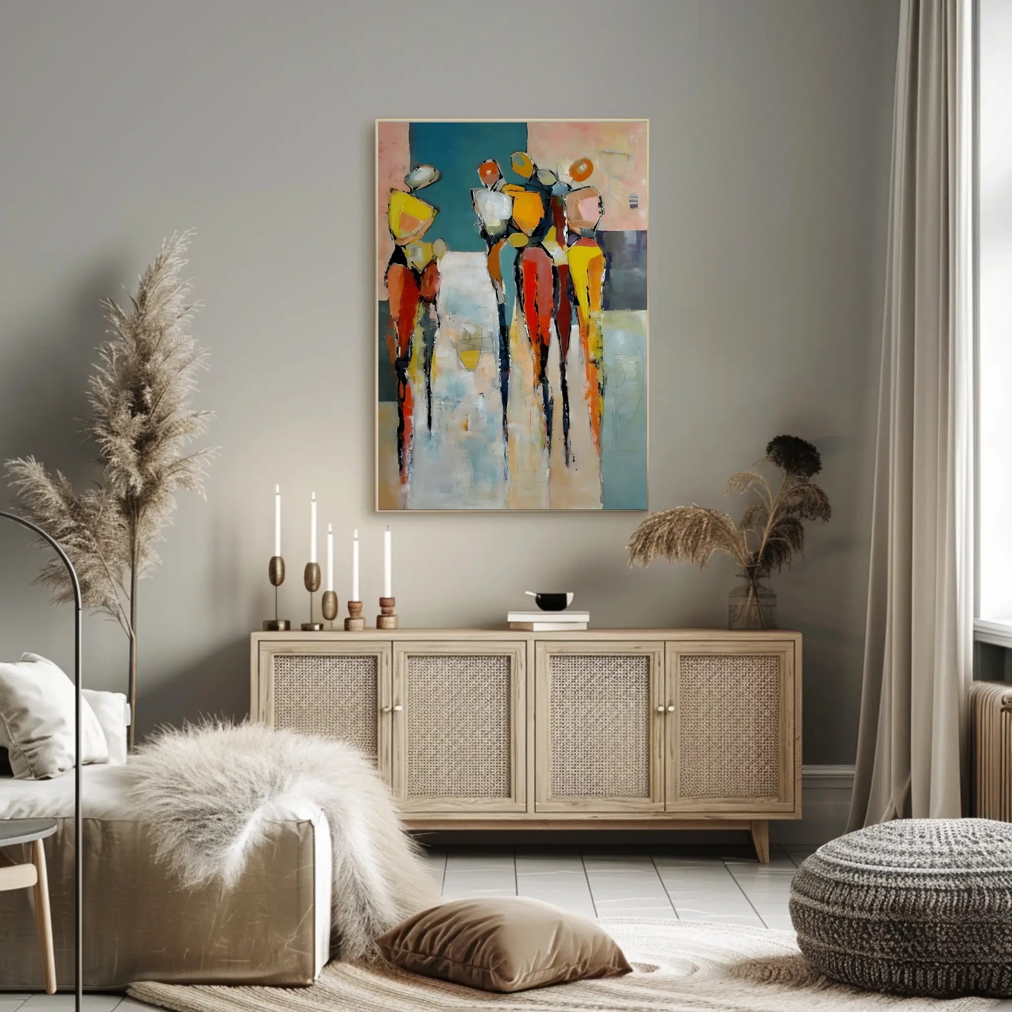 Elongated Humanoid Figures Abstract or Artistic Poster PosterGoat