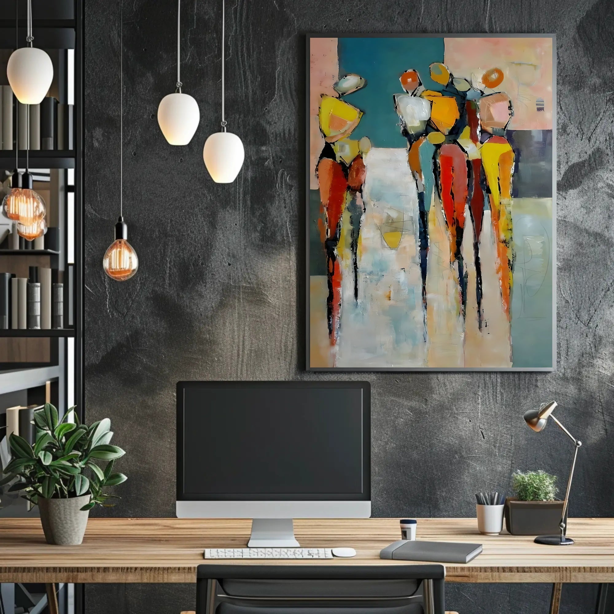 Elongated Humanoid Figures Abstract or Artistic Poster PosterGoat