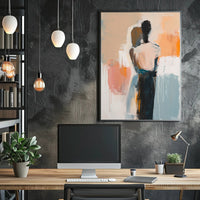 Embracing Figures in Fluid Motion Abstract or Artistic Poster PosterGoat