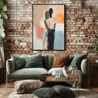 Embracing Figures in Fluid Motion Abstract or Artistic Poster PosterGoat