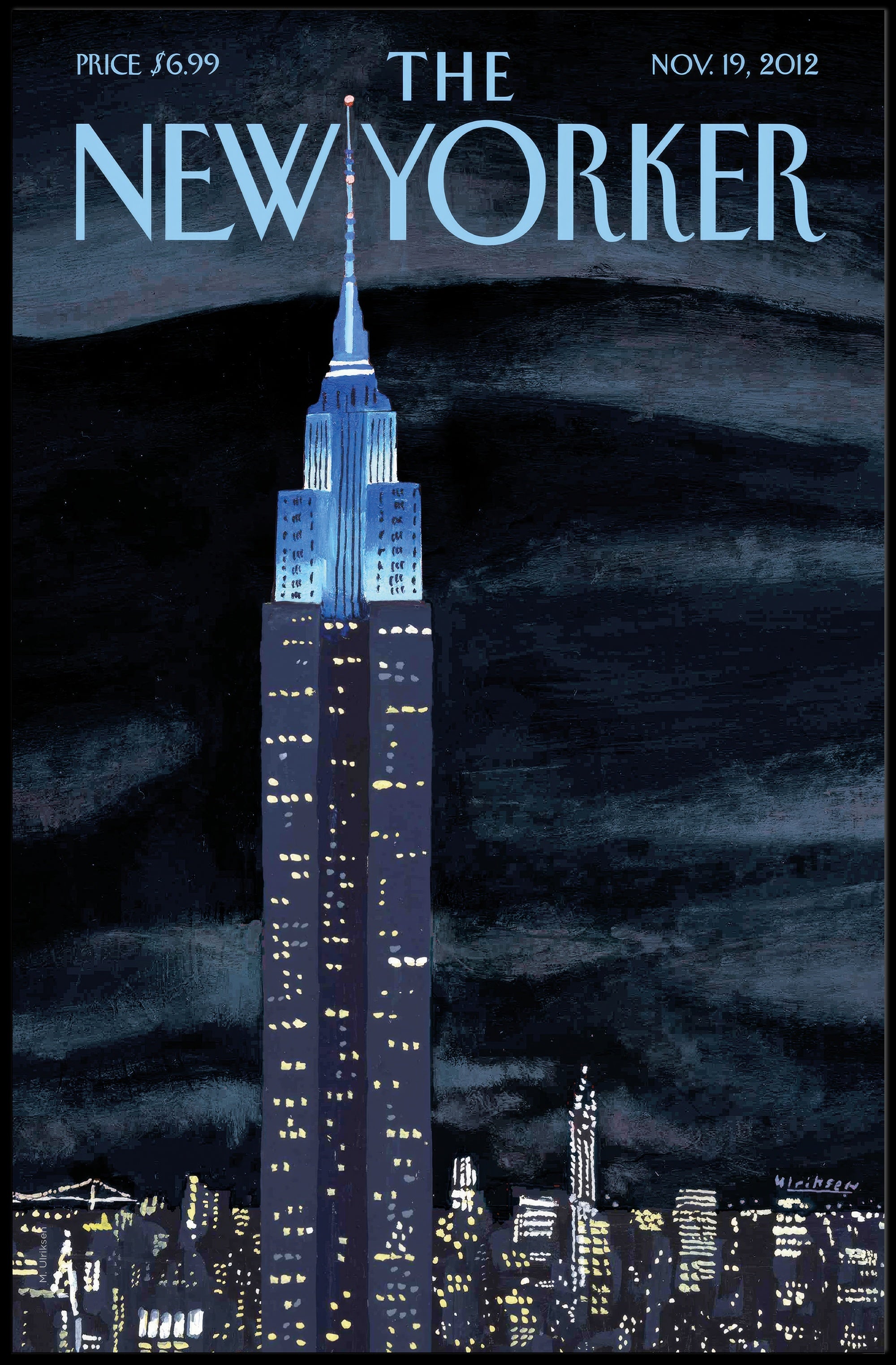 Empire State Building Nighttime NYC Travel Poster PosterGoat