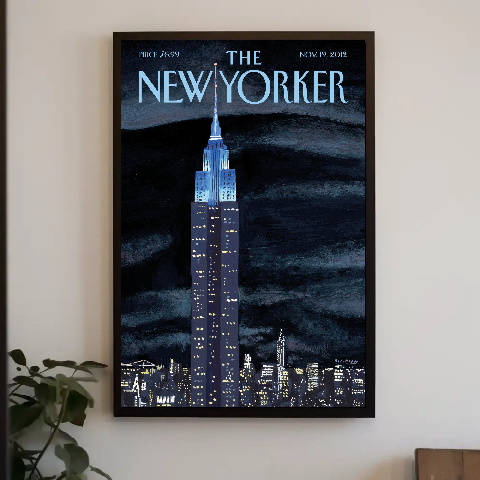Empire State Building Nighttime NYC Travel Poster PosterGoat