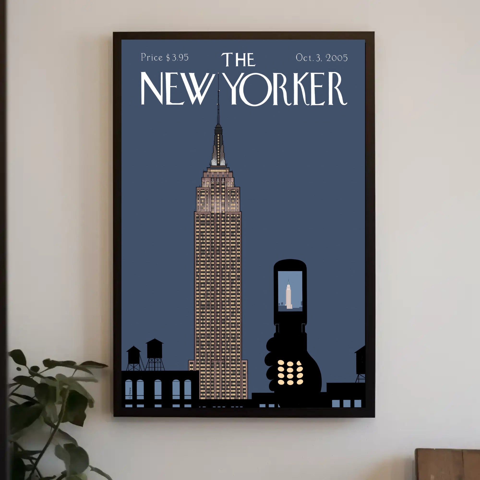 Empire State Minimalistic Design New York Travel Poster PosterGoat