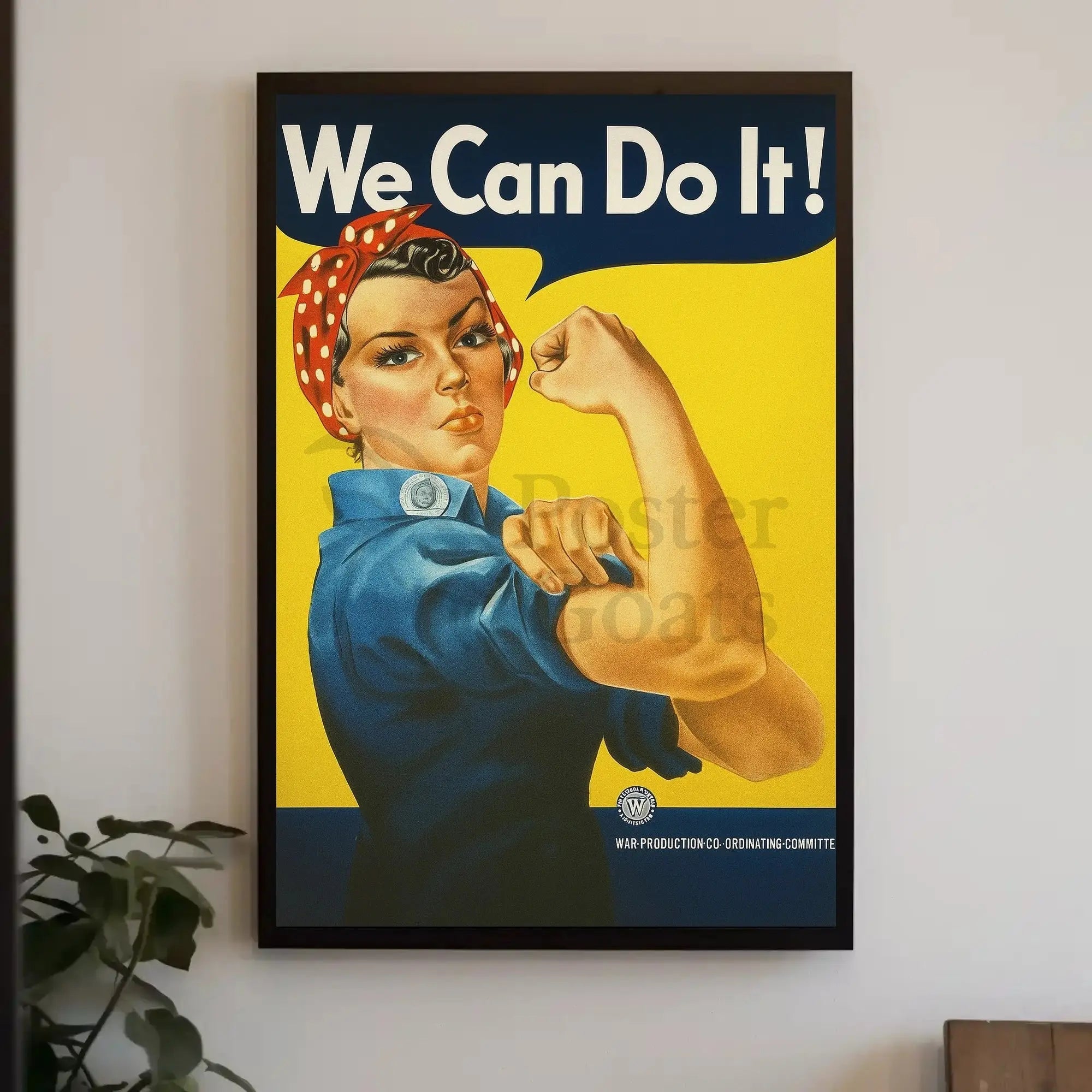 Empowering Rosie the Riveter WWII Propaganda Poster PosterGoat