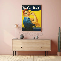 Empowering Rosie the Riveter WWII Propaganda Poster PosterGoat