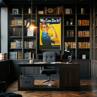 Empowering Rosie the Riveter WWII Propaganda Poster PosterGoat