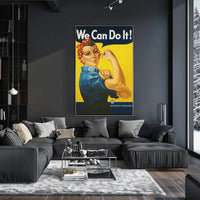 Empowering Rosie the Riveter WWII Propaganda Poster PosterGoat