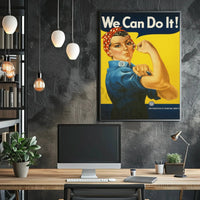 Empowering Rosie the Riveter WWII Propaganda Poster PosterGoat