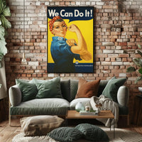Empowering Rosie the Riveter WWII Propaganda Poster PosterGoat