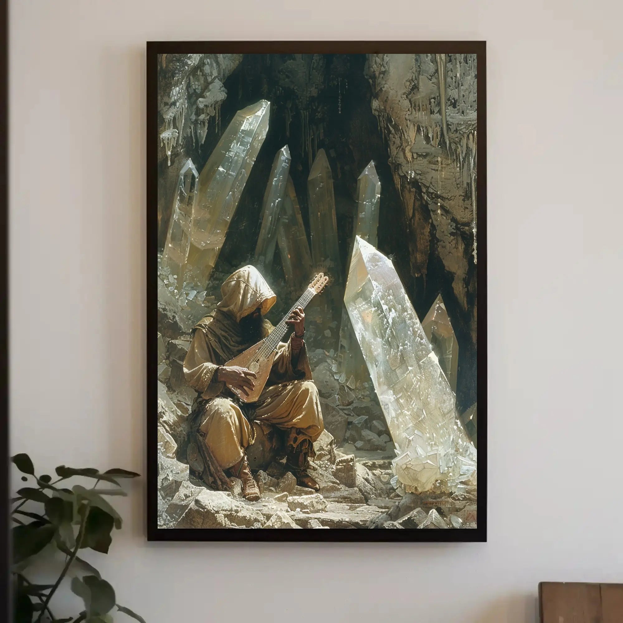 Enchanted Crystal Cave Fantasy Art Poster PosterGoat
