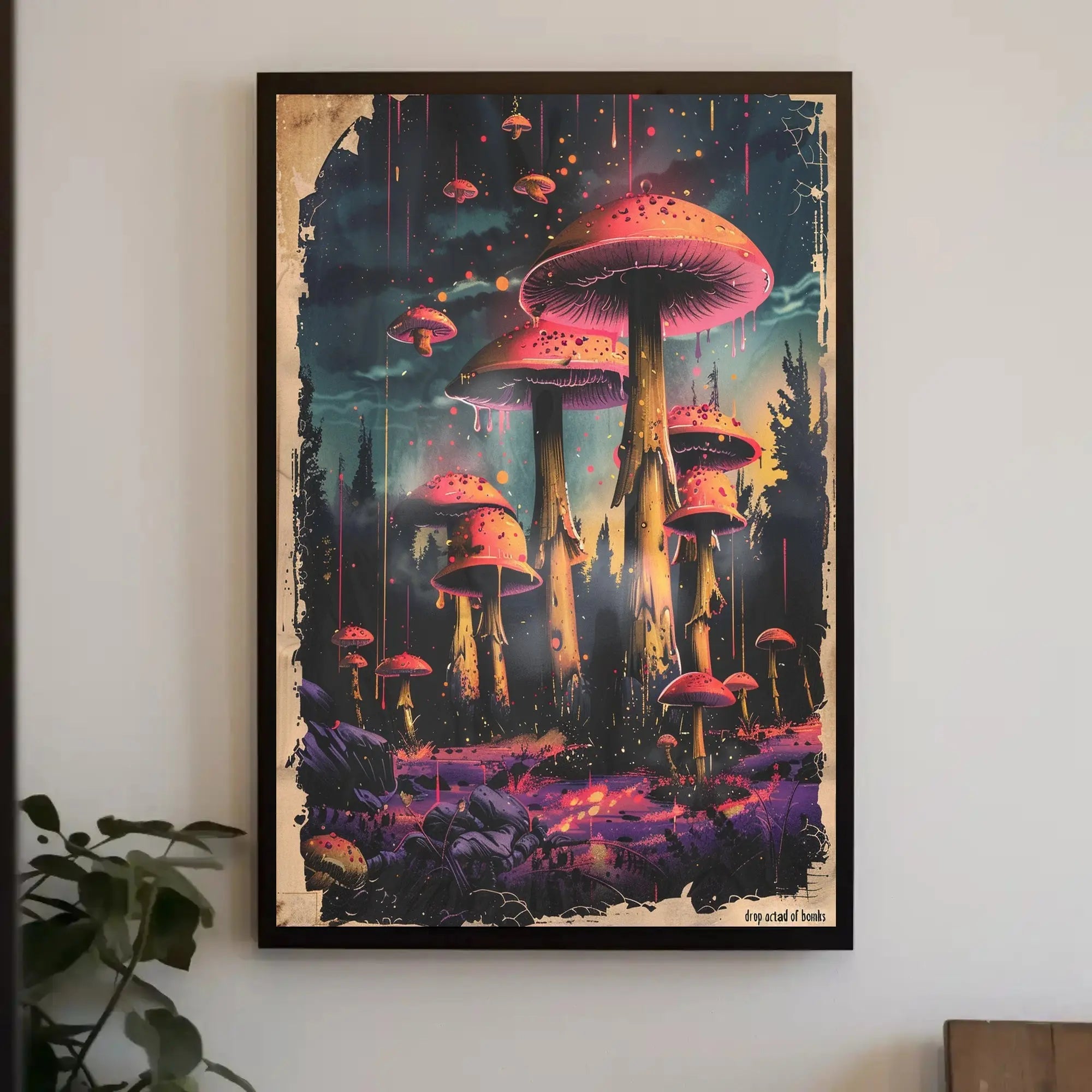 Enchanted Forest Psychedelic Design Futuristic Sci-Fi Poster PosterGoat