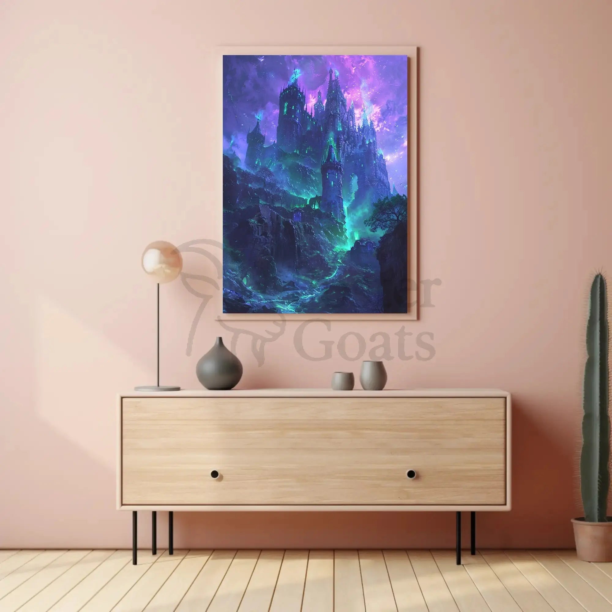 Enchanted Gothic Castle Fantasy Art Print - Abstract Poster PosterGoat
