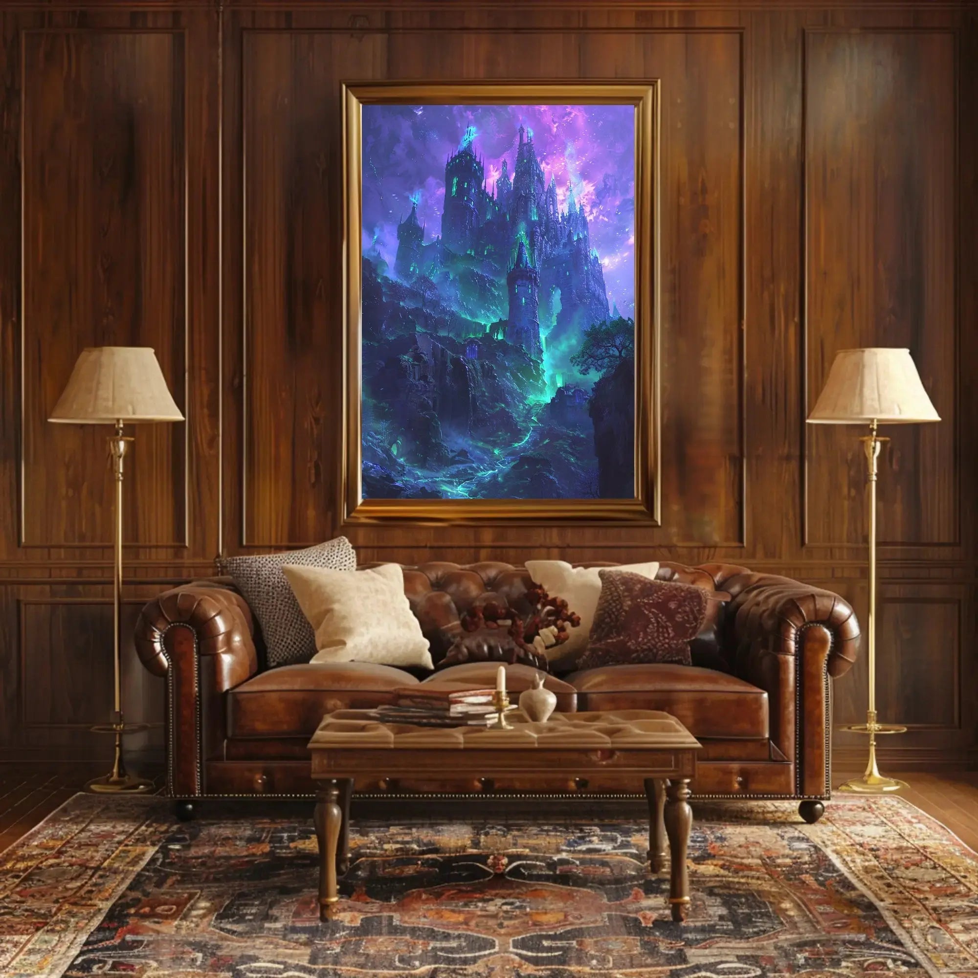 Enchanted Gothic Castle Fantasy Art Print - Abstract Poster PosterGoat