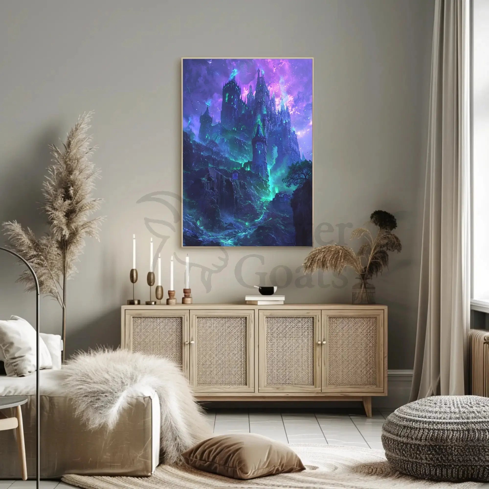 Enchanted Gothic Castle Fantasy Art Print - Abstract Poster PosterGoat