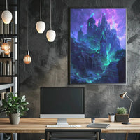 Enchanted Gothic Castle Fantasy Art Print - Abstract Poster PosterGoat