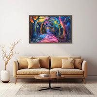 Enchanted Night Pathway Abstract Artistic Poster PosterGoat