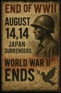 End of WWII August 14, 1945 Poster PosterGoat