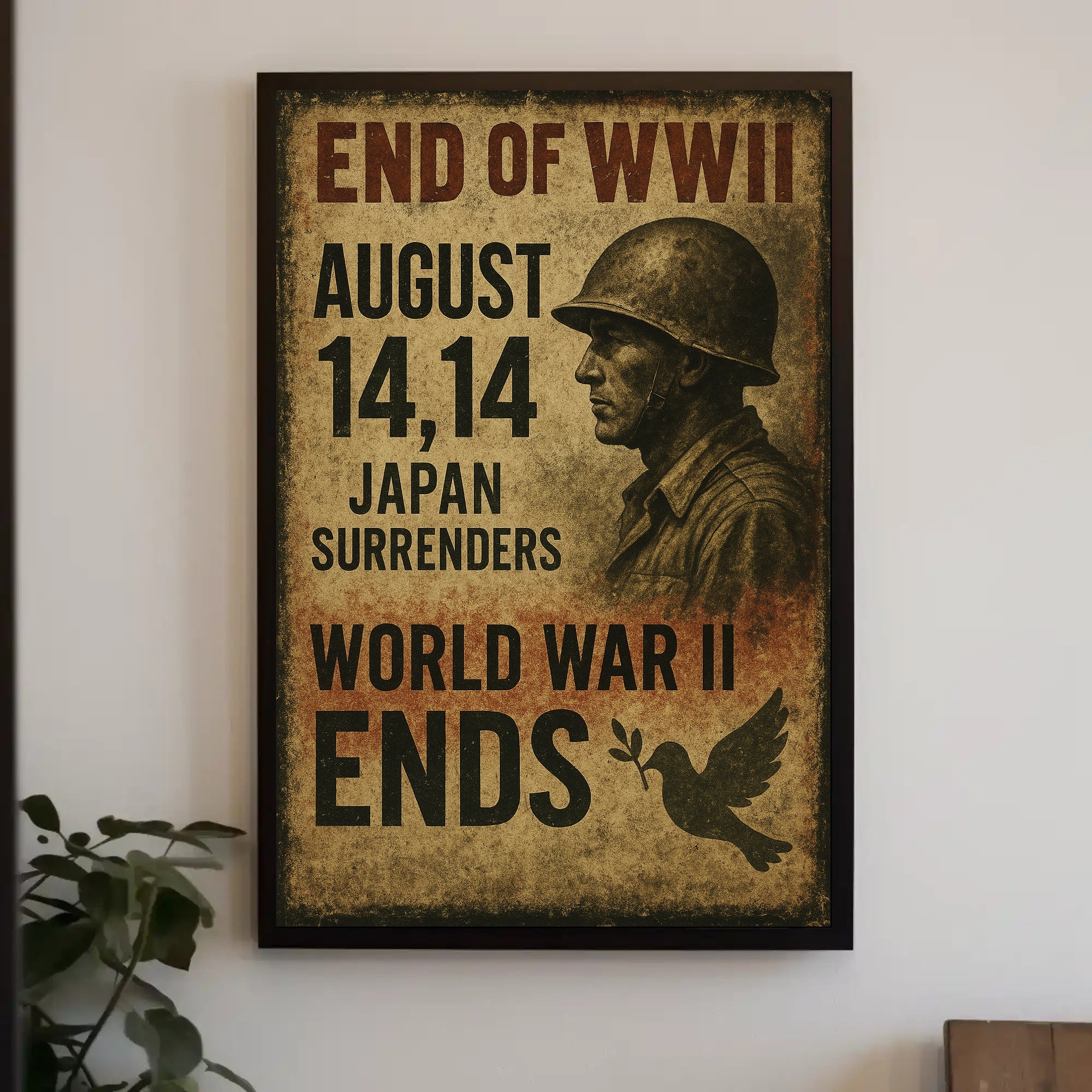 End of WWII August 14, 1945 Poster PosterGoat