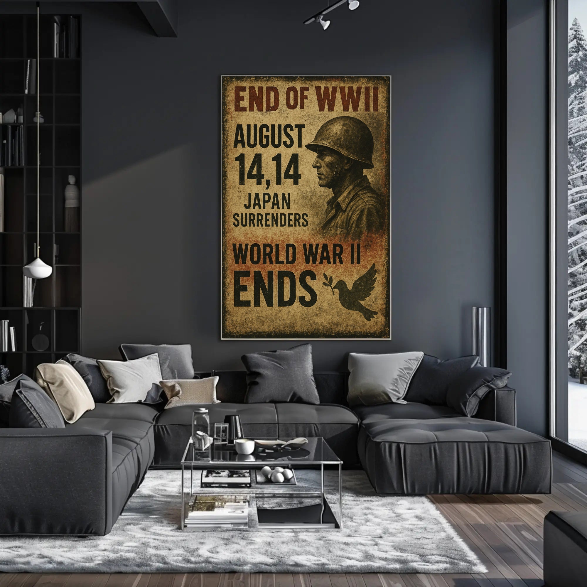 End of WWII August 14, 1945 Poster PosterGoat