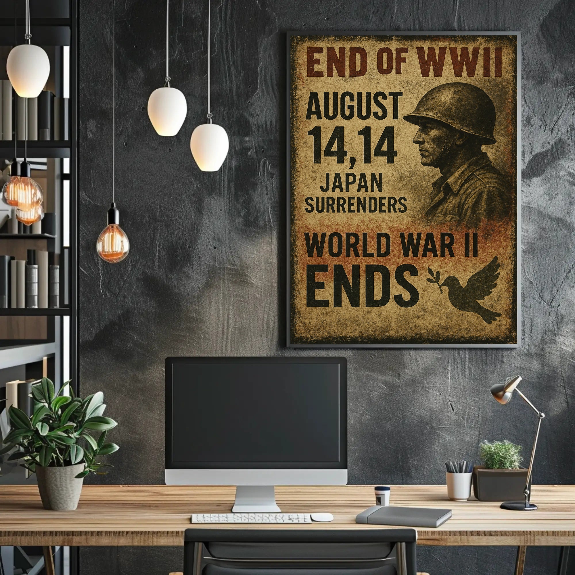 End of WWII August 14, 1945 Poster PosterGoat