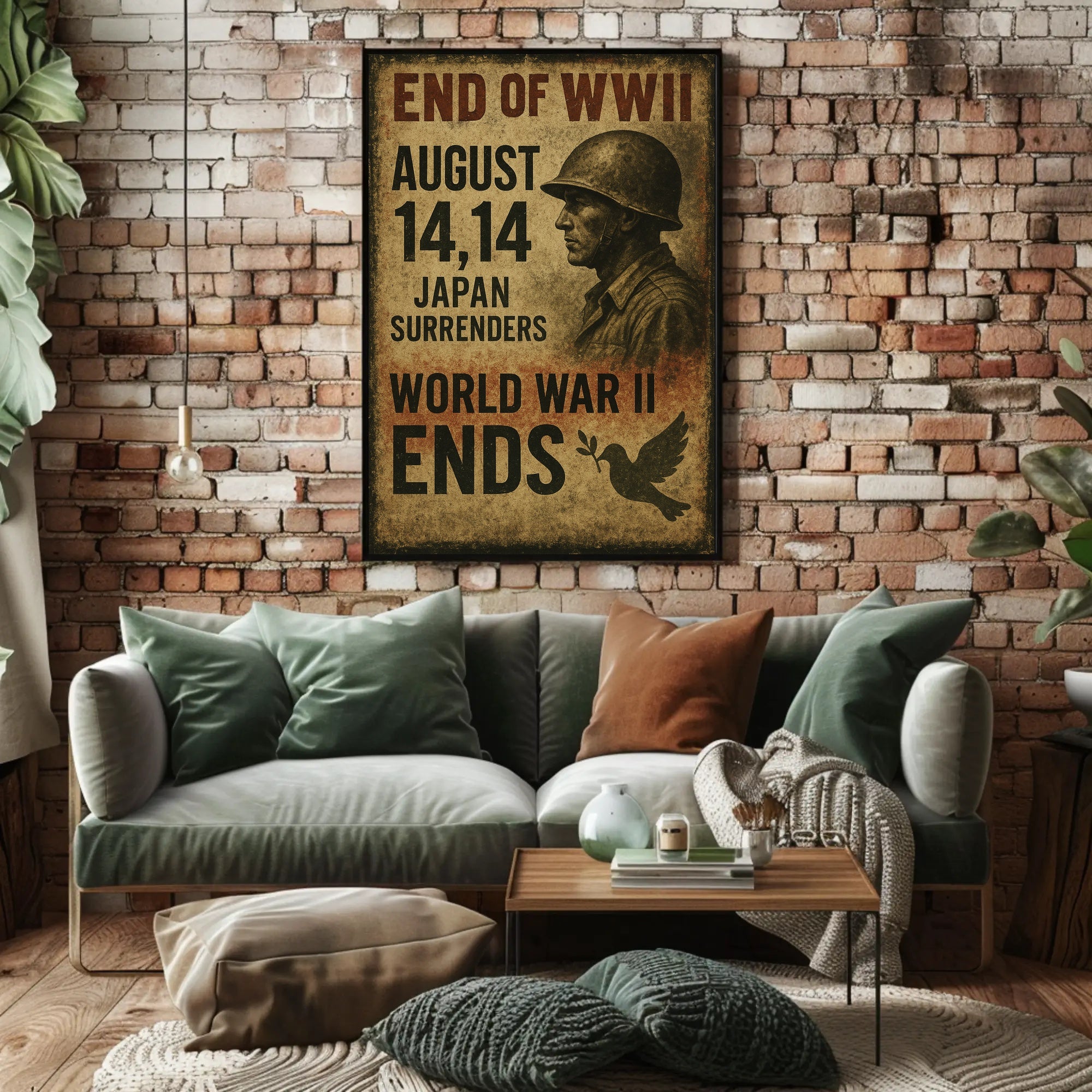 End of WWII August 14, 1945 Poster PosterGoat